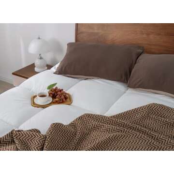 QUEEN ROSE Mattress Topper Queen, Extra Soft Pillow Top Mattress Topper Queen for Firm Bed, Thick Baffle Box Cooling Cloud-Like Down Alternative Filled, Back Pain Relief, White