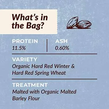 100% Organic Bread Flour - Flour for Baking - 5 Pounds