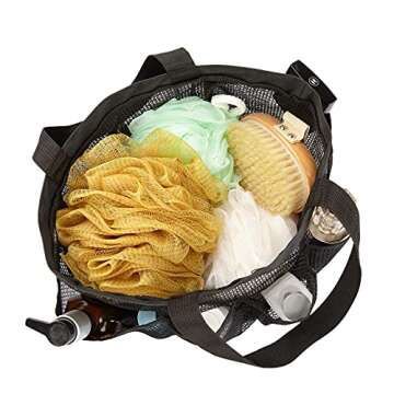 HAOGUAGUA Mesh Shower Caddy Tote Bag 8 Pockets, Hanging Portable Toiletry Bag for Men and Women, Col...