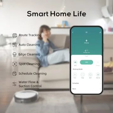 Kipvvo V3 Robot Vacuum with Smart App Control and Mopping