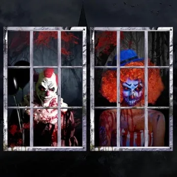 2 Pack Halloween Ghost Curtain Decorations for Scary Parties - Perfect for Spooky Decor