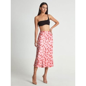 Elegant Zeagoo Women’s Silk Satin Midi Skirt for All Occasions