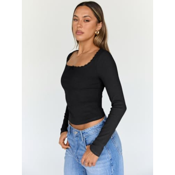 Chic Trendy Queen Women's Long Sleeve Crop Top