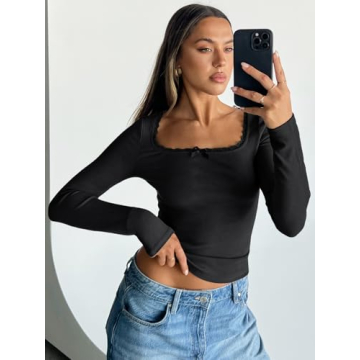 Chic Trendy Queen Women's Long Sleeve Crop Top