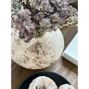 PNW Home Collection Handmade Ceramic Vase, Classic Antique Bronze, Decoration for Coffee Table, Dining Table, Bookcase, Shelves, Kitchen, Living Room, Office, by MARKABLE