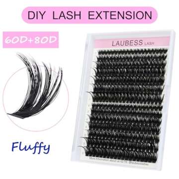 LAUBESS 60D/80D Lash Clusters - Stunning D Curl Eyelash Extensions
