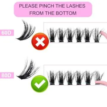 LAUBESS 60D/80D Lash Clusters - Stunning D Curl Eyelash Extensions