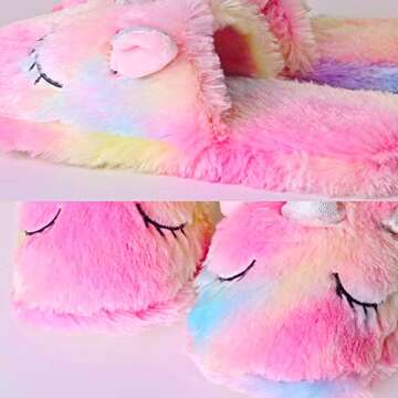 Anddyam Kids Family Cute Cat Household Anti-Slip Indoor Home Slippers for Girls and Boys (10-11 Little Kid)