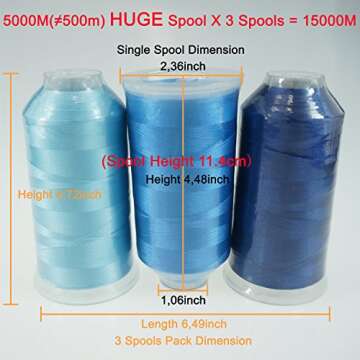 New brothreads - 40 Options- Various Assorted Color Packs of Polyester Embroidery Machine Thread Hug...