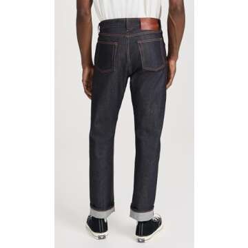 Naked & Famous Men's True Guy 11oz Stretch Selvedge Jeans, Indigo, Blue, 31