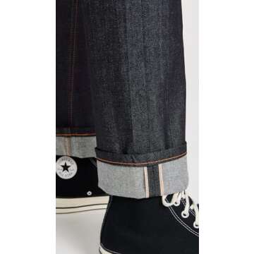 Naked & Famous Men's True Guy 11oz Stretch Selvedge Jeans, Indigo, Blue, 31