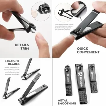 Matte Stainless Steel Nail Clippers Set for Precision Grooming