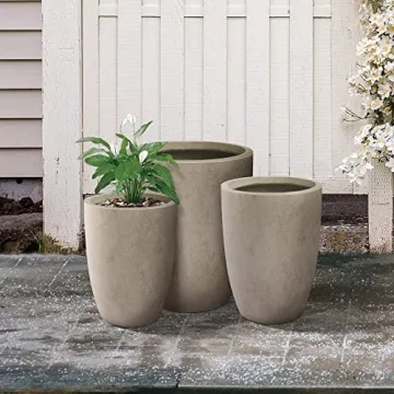 Kante Modern Decorative Concrete Planters Set of 3