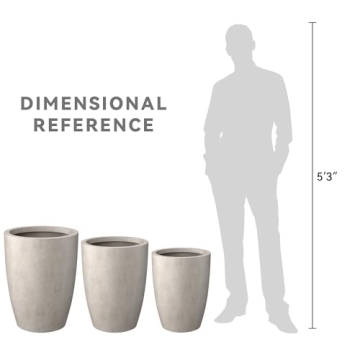 Kante Modern Decorative Concrete Planters Set of 3