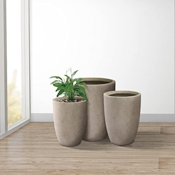Kante Modern Decorative Concrete Planters Set of 3