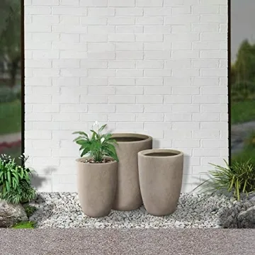 Kante Modern Decorative Concrete Planters Set of 3