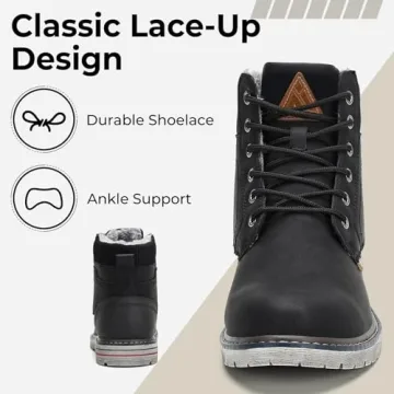 Mishansha Winter Hiking Boots for Men & Women - Warm & Stylish