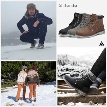 Mishansha Winter Hiking Boots for Men & Women - Warm & Stylish