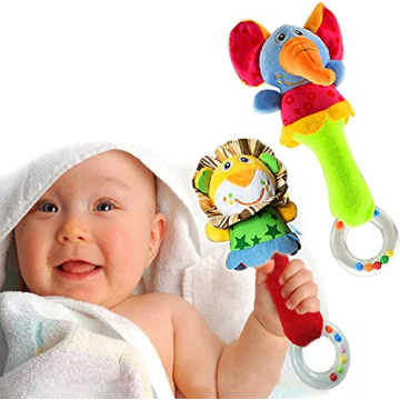 Vibrant CHAFIN Soft Baby Rattles for Sensory Play