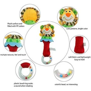 Vibrant CHAFIN Soft Baby Rattles for Sensory Play