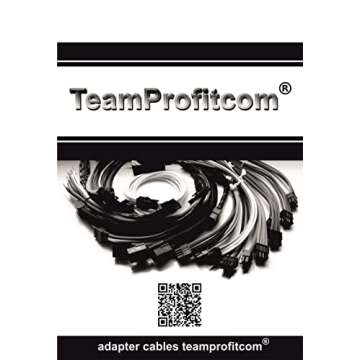 TeamProfitcom PWM Fan Splitter Adapter Cable Sleeved Braided Y Splitter Computer PC 4 Pin Fan Extension Power Cable 1 to 3 Converter 10 inches (2 Pack)