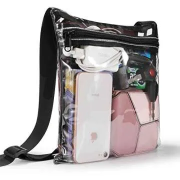 HULISEN Clear Crossbody Purse - Stadium Approved & Stylish