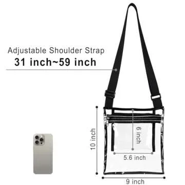 HULISEN Clear Crossbody Purse - Stadium Approved & Stylish