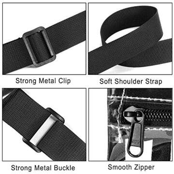 HULISEN Clear Crossbody Purse - Stadium Approved & Stylish