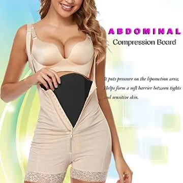 Moolida Lipo Foam Compression Ab Board Post Surgery Abdominal Board Liposuction (Black)