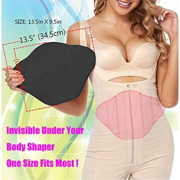 Moolida Lipo Foam Compression Ab Board Post Surgery Abdominal Board Liposuction (Black)