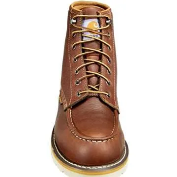 Carhartt mens 6 Inch Waterproof Wedge Steel Toe Work Boot, Tan, 9.5 Wide US