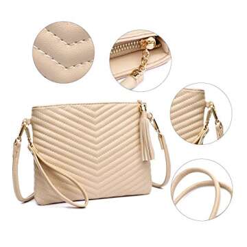 LYPULY Small Crossbody Bags for Women, Trendy Vegan Leather Shoulder Purses, Clutch Wallet with Wristlet Strap