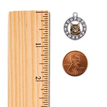 Inspired Silver - Maine Coon Cat - Silver Necklace for Women - Circle Pendant Chain Necklace Jewelry...