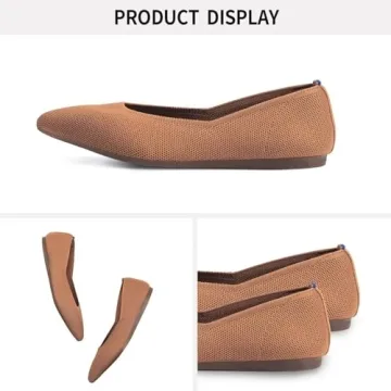 Frank Mully Women's Comfortable Knit Pointed Toe Flats
