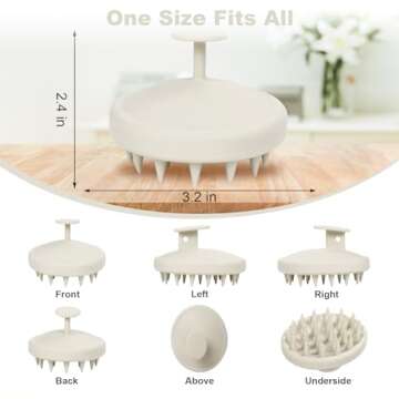 Meartchy Silicone Scalp Massager, Scalp Scrubber for Hair Growth with Soft Bristles, Scalp Exfoliato...