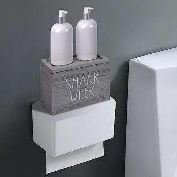 Tampon Holder for Bathroom with Vanity Tray Lid,Farmhouse Bathroom Storage Container,Tampon Organizer for bathroom Countertop , Wood Tampon Dispenser, Feminine Products Organizer,Bathroom Decor Box