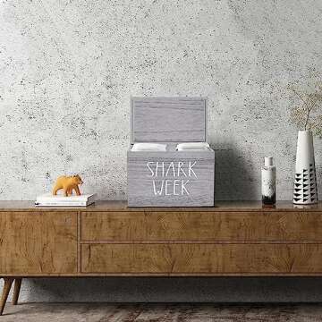 Tampon Holder for Bathroom with Vanity Tray Lid,Farmhouse Bathroom Storage Container,Tampon Organizer for bathroom Countertop , Wood Tampon Dispenser, Feminine Products Organizer,Bathroom Decor Box