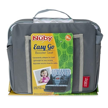 Nuby Easy Go Portable Booster Seat for Toddlers - Gray