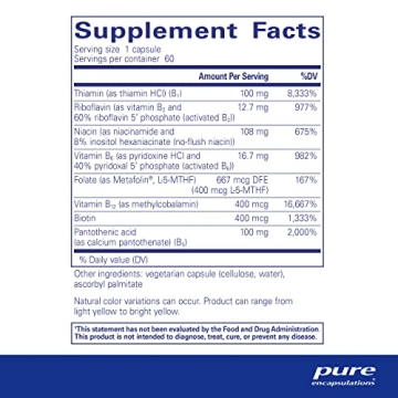 Pure Encapsulations B-Complex Plus for Energy & Mood