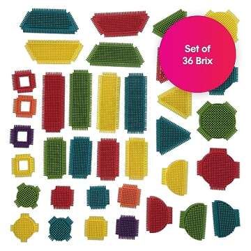 Edushape Young Brix Play Blocks, 36 Piece - Boost Your Child's Development!