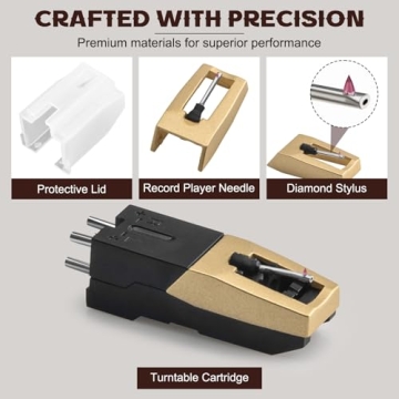 JoTownCand 5PCS Upgrade Ruby Record Player Needle Kit