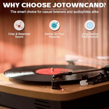 JoTownCand 5PCS Upgrade Ruby Record Player Needle Kit