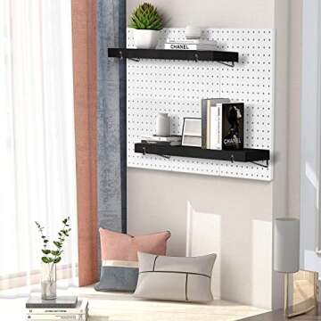 Pegboard Shelf Black for Stylish Home Organization