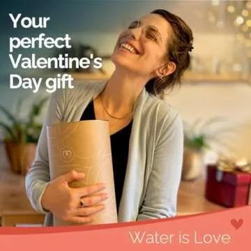 MAYU Swirl Structured Water Carafe - Innovative Vortex Technology Handblown Pitcher. Post Reverse Osmosis Filter Aerating Water Dispenser Stand 1.5 Liter| 51 Oz Dining Glass Jug Design (Earth Base)