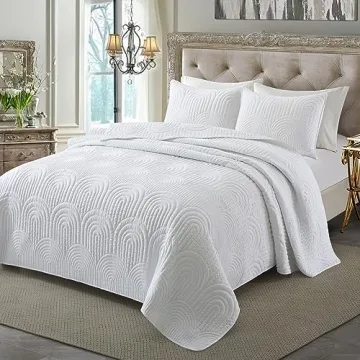 Safonory Lightweight Microfiber Quilt Set for Queen Bed
