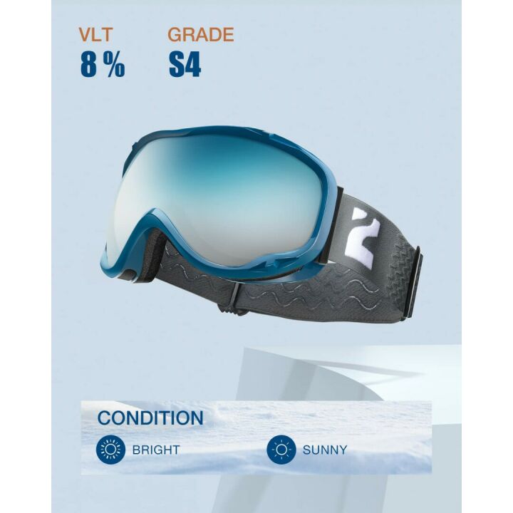 ZIONOR Lagopus Snow Goggles - UV Protection & Anti-Fog