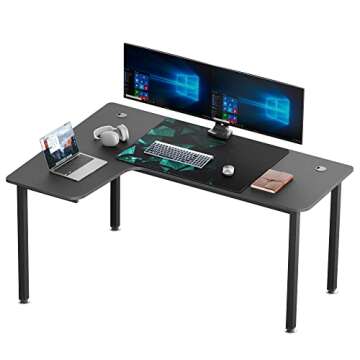 Eureka Ergonomic 61 Inch L Shaped Gaming Desk