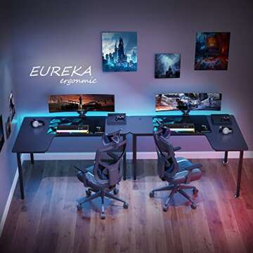 Eureka Ergonomic 61 Inch L Shaped Gaming Desk