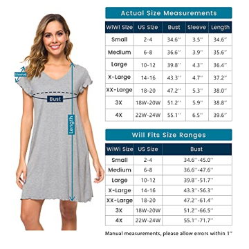 WiWi Women's Soft Nightgown in Stunning Colors