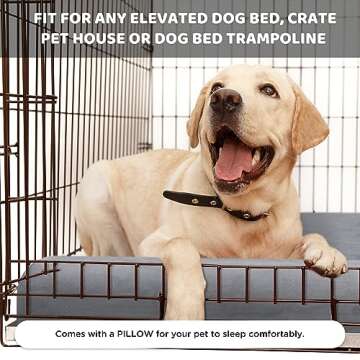 DREAMANIA Orthopedic Dog Bed for Medium, Large and Extra Large Dogs, Luxury Foam Pet Bed Mat with Durable Removable Cover, Non-Slip Bottom, Machine Washable (XXL(50.2"x36.6"x3.7"))